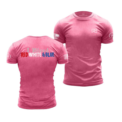 Charity Pink Men's I Bleed Red White & Blue Back Design Tee