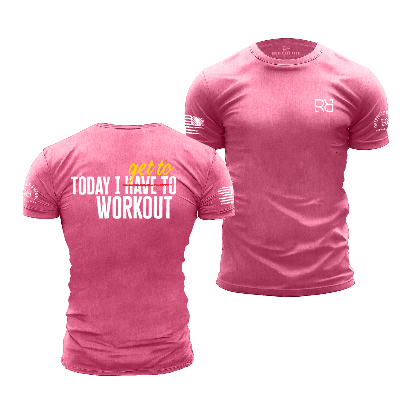 Charity Pink Today I Get To Work Out | Premium Men's Tee