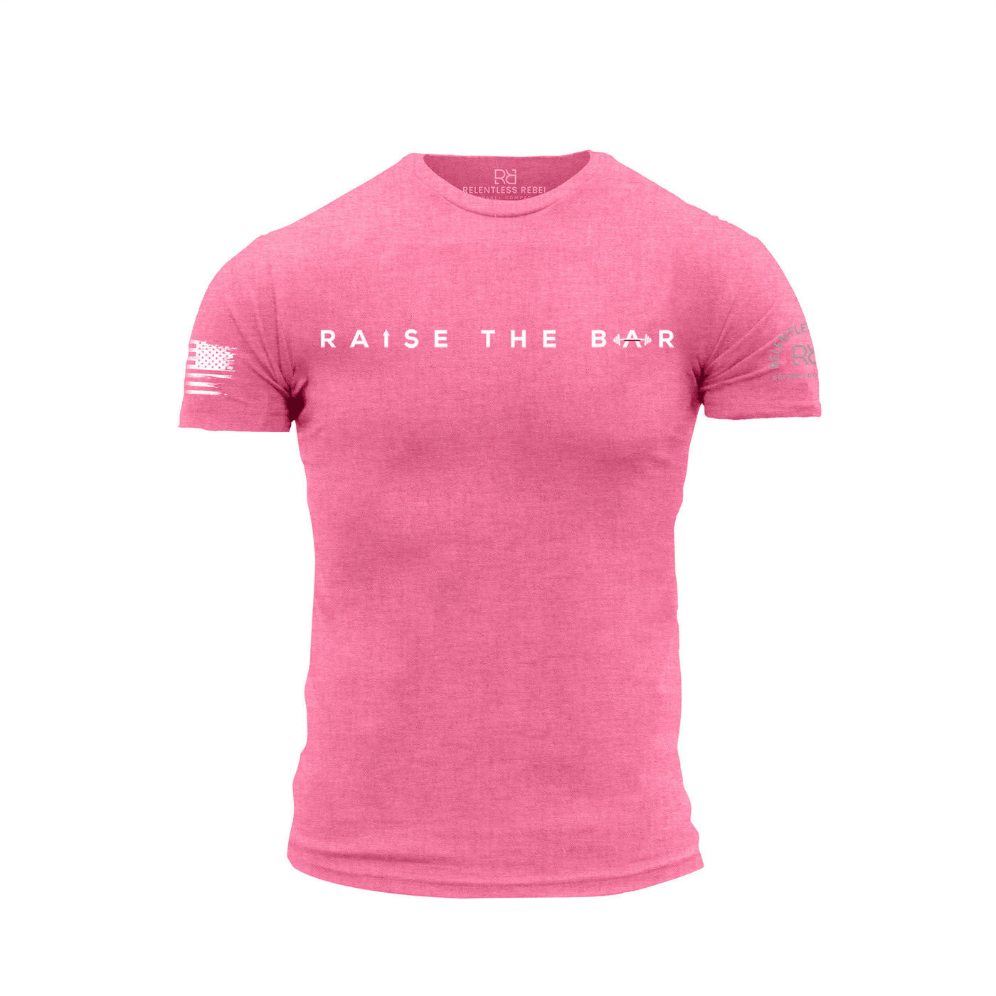 Charity Pink Men's Raise the Bar Front Design Tee