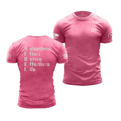 Charity Pink Relentless Effort Before Effortless Life Men's Tee