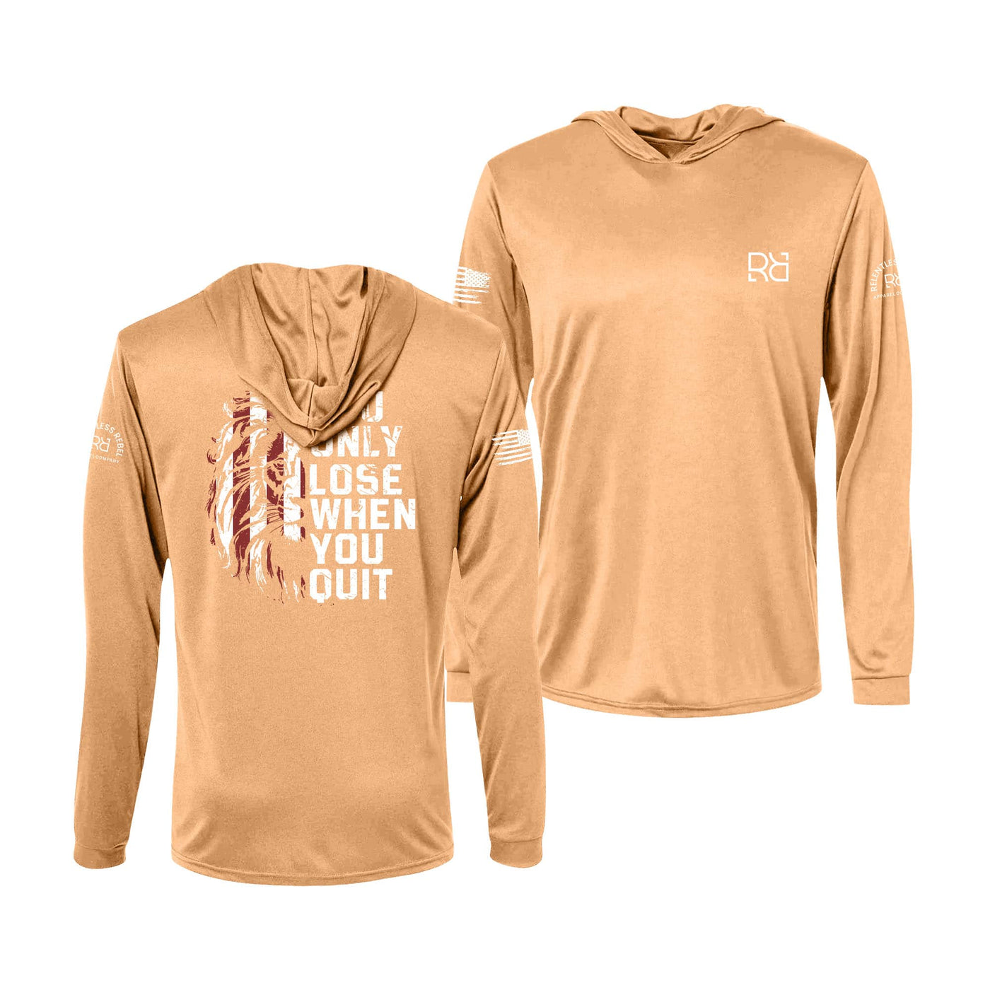 Coral You Only Lose When You Quit Men's Dri Fit