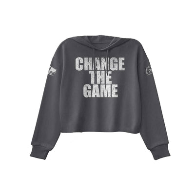 Dark Grey Heather Change the Game Women's Cropped Hoodie