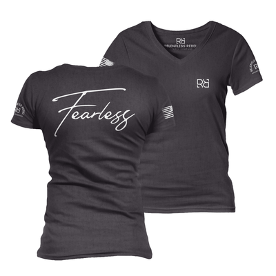 Fearless Dark Grey Heather Women's VNeck Tee