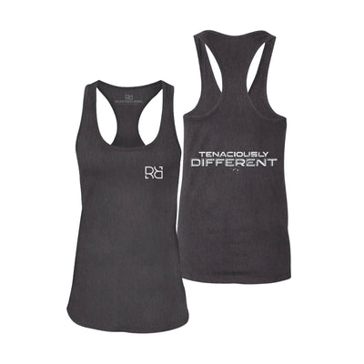 Dark Grey Heather Tenaciously Different Racerback Tank