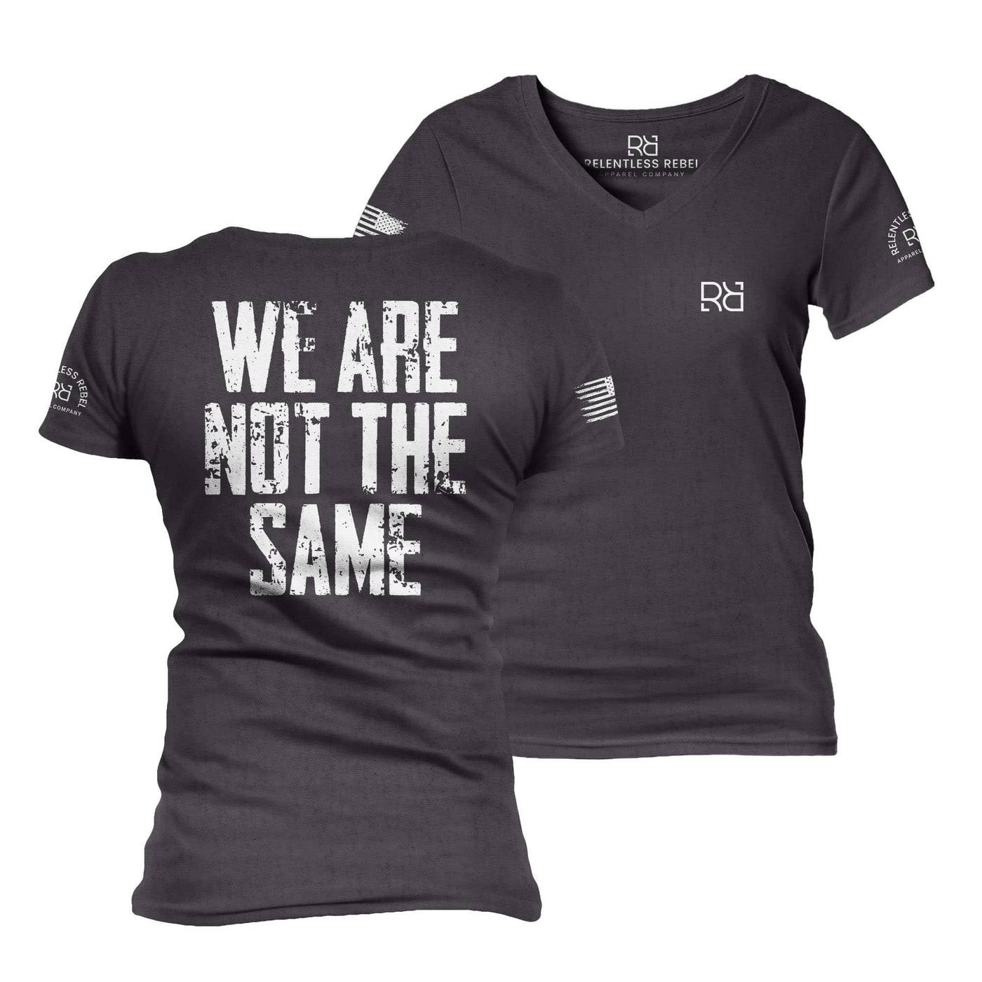 Dark Grey Heather We Are Not the Same Women's V-Neck Tee