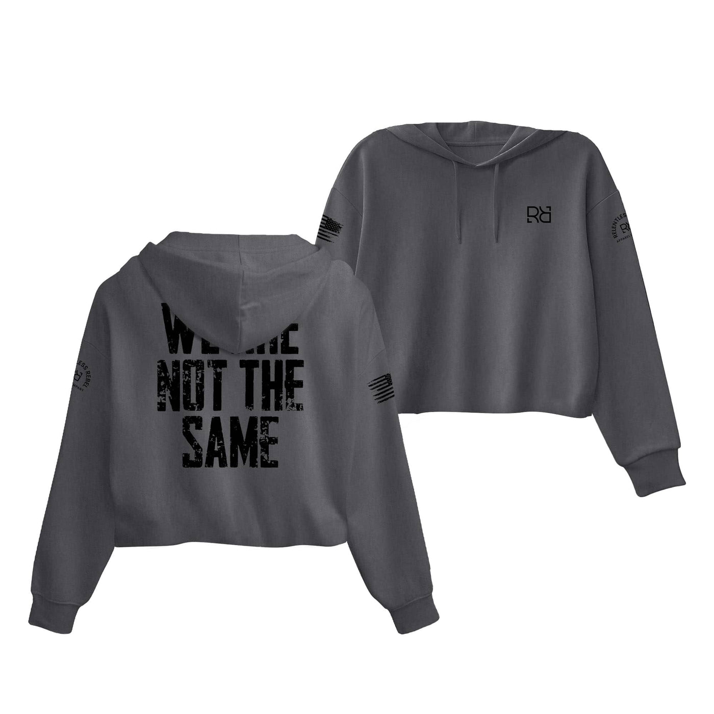 Dark Grey Heather We Are Not The Same Women's Cropped Hoodie