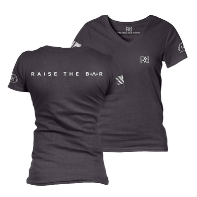 Dark Grey Heather Raise the Bar Women's V-Neck Tee