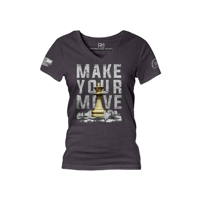 Dark Grey Heather Make Your Move Women's V-Neck Tee