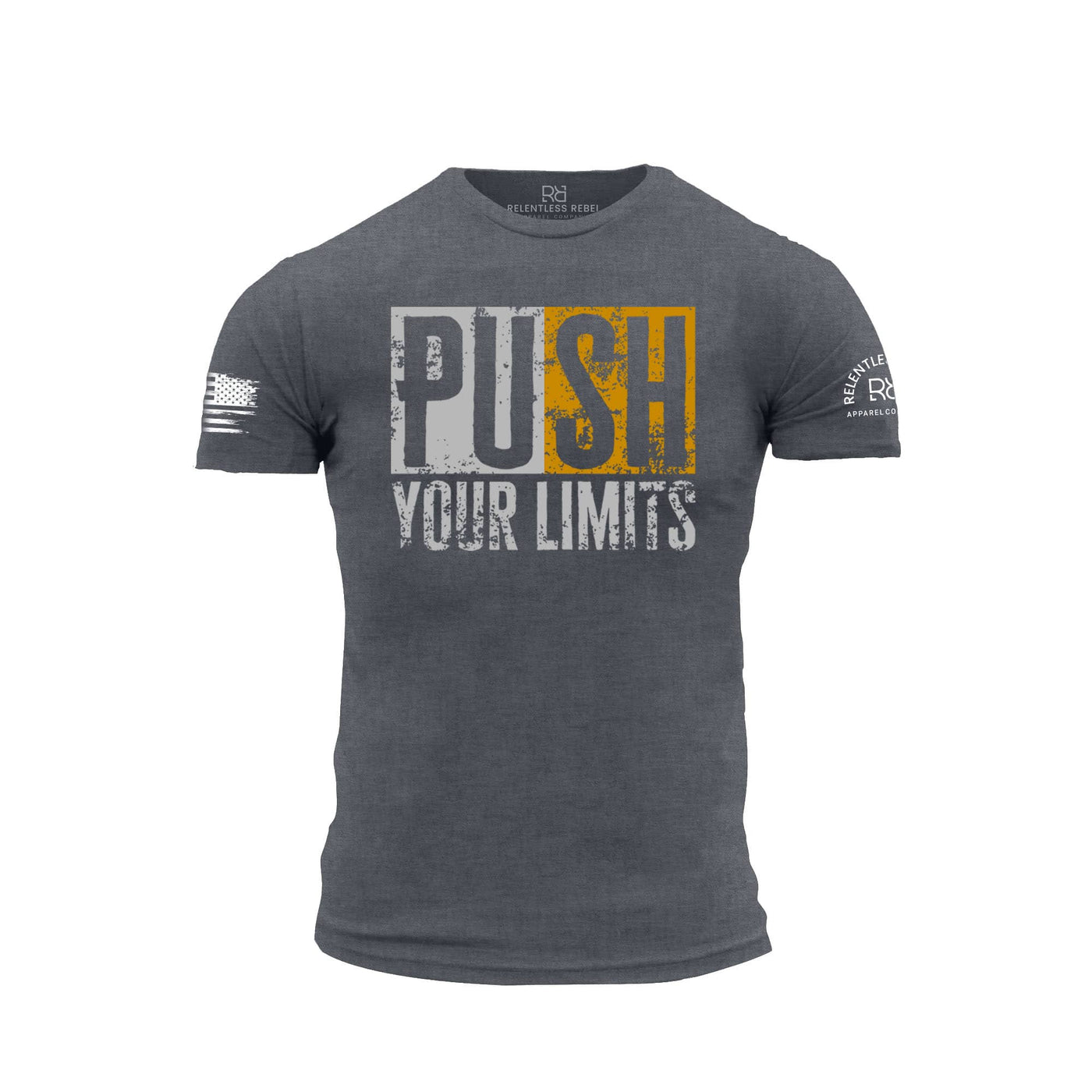 Dark Grey Heather Push Your Limits | Premium Men's Tee