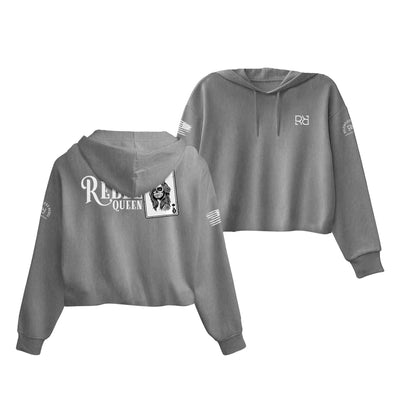 Heather Grey Rebel Queen Women's Cropped Hoodie