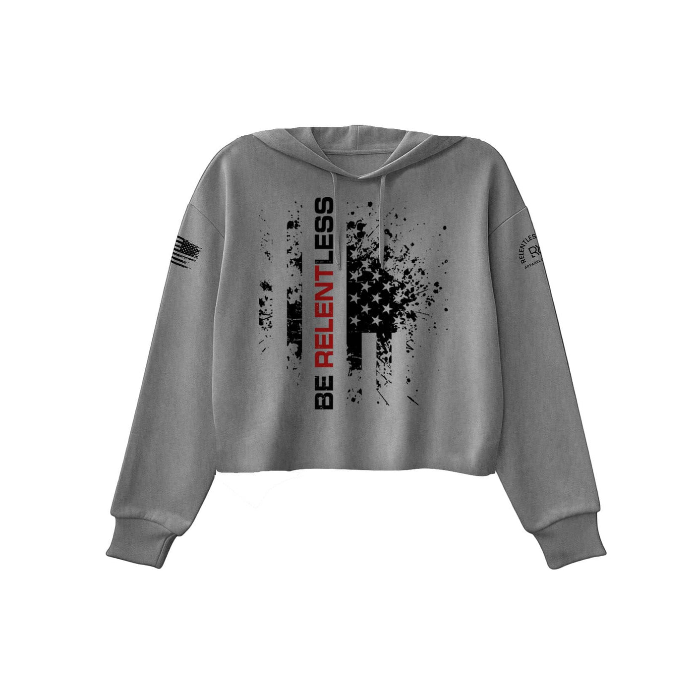 Grey Be Relentless Women's Cropped Hoodie