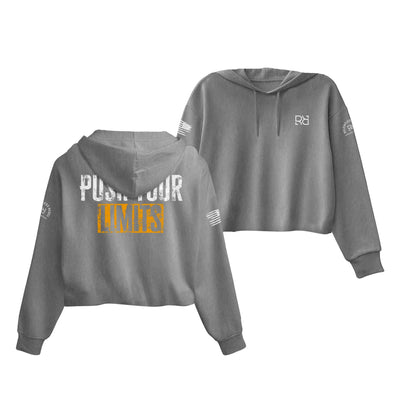 Grey Push Your Limits Women's Cropped Hoodie