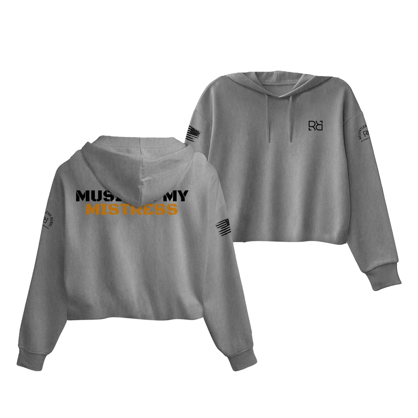 Grey Music is my Mistress Women's Cropped Hoodie