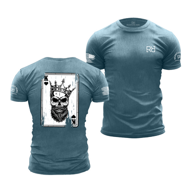 Deep Teal Rebel King "Rebel Ace" Heart Men's Tee