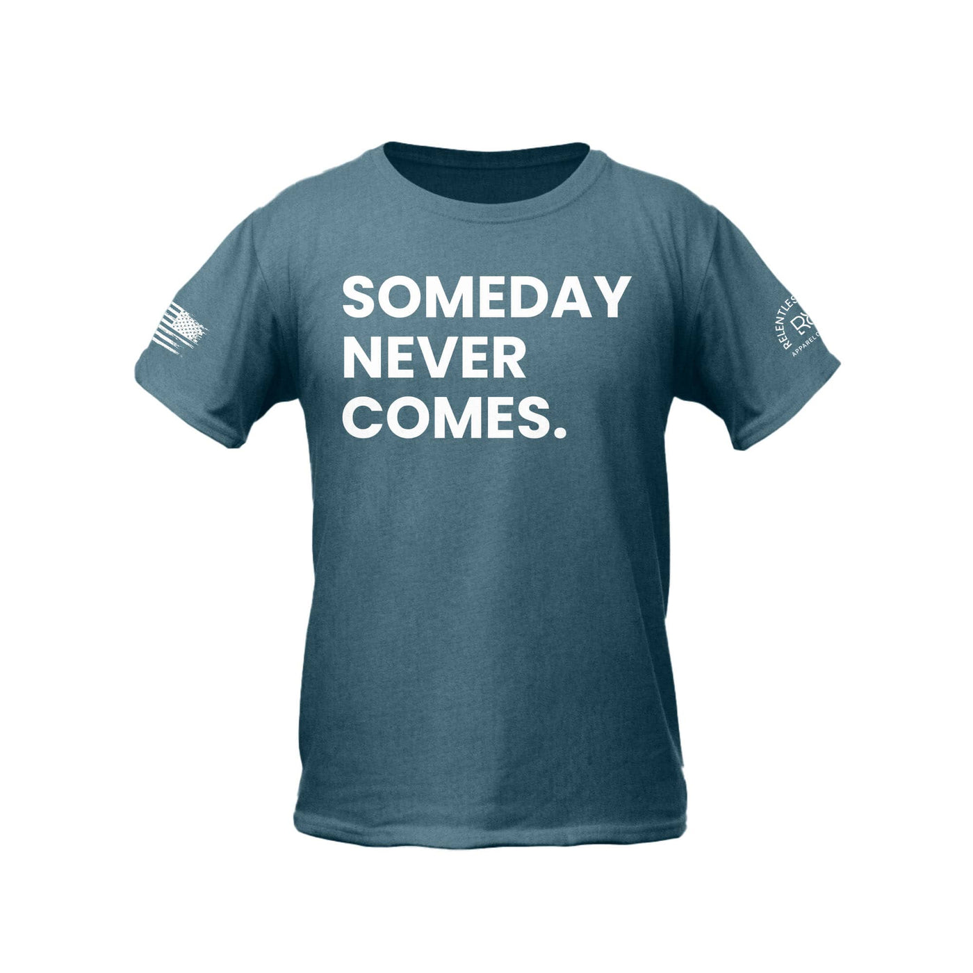 Deep Teal Someday Never Comes Youth Tee