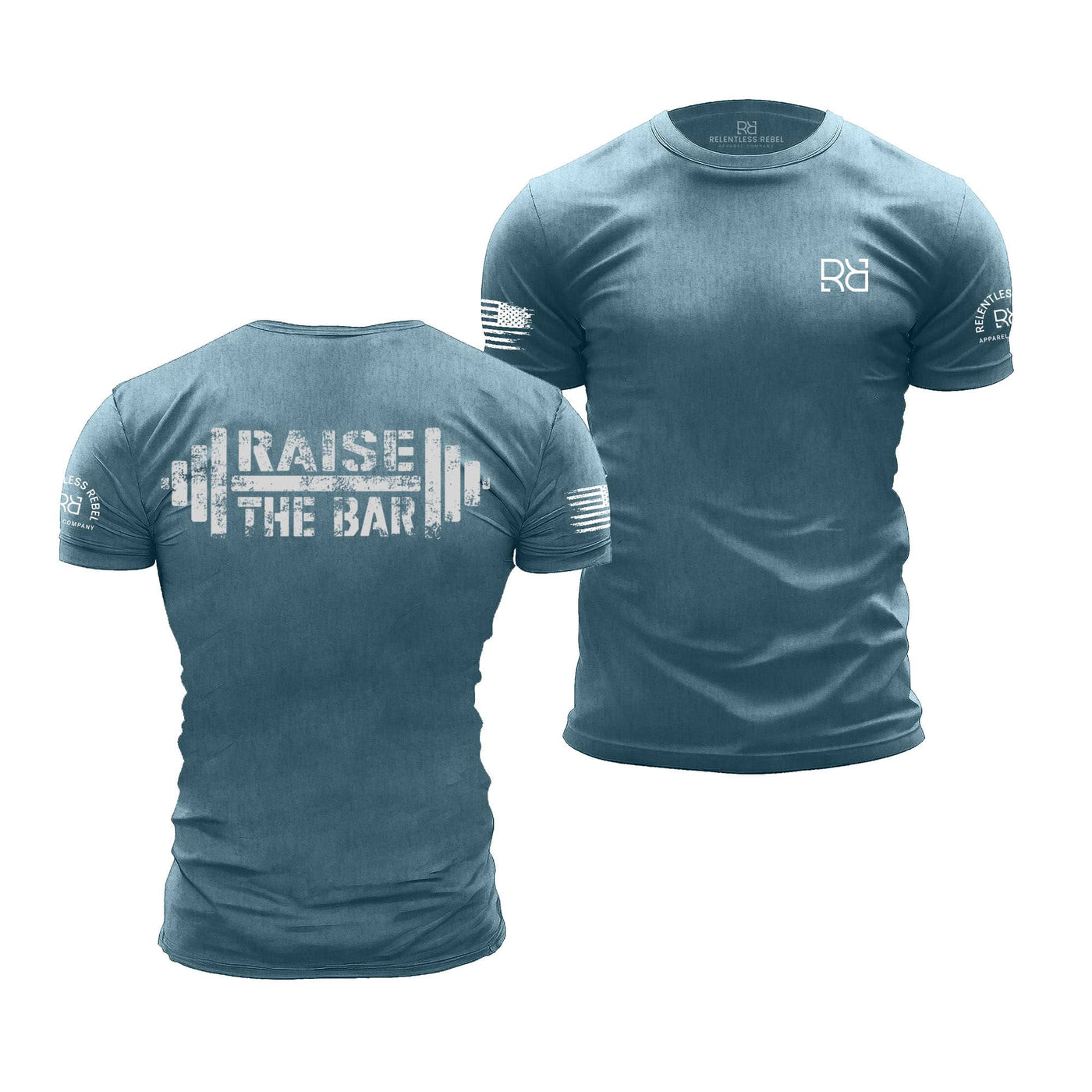 Deep Teal Men's Raise the Bar Back Design Tee