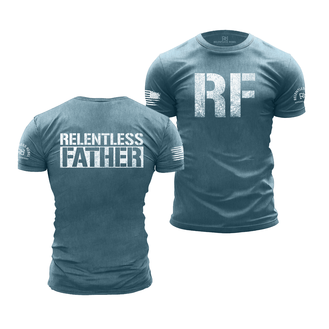 Deep Teal Relentless Father Men's Tee