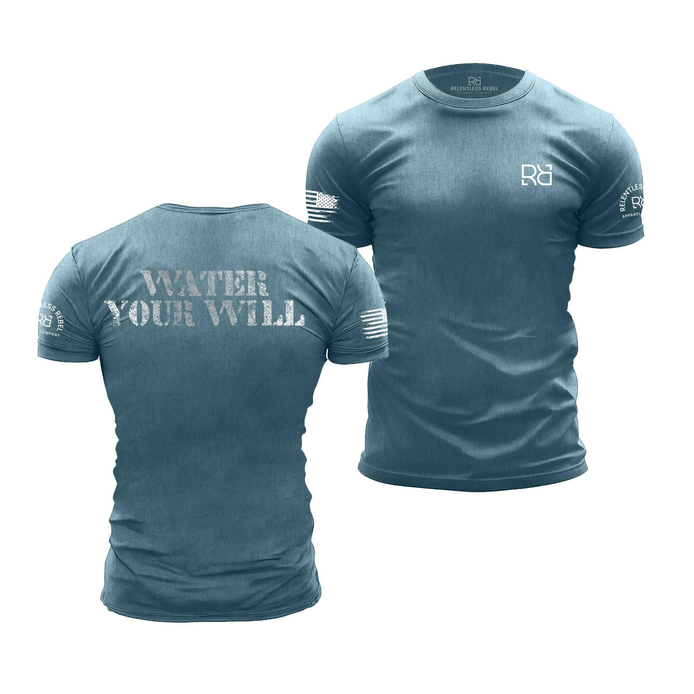 Deep Teal Water Your Will | Premium Men's Tee