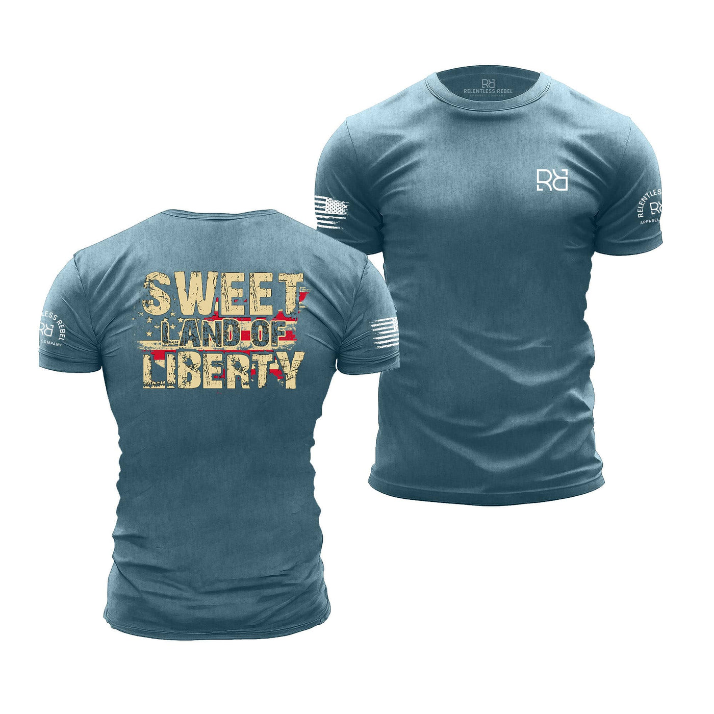 Deep Teal Sweet Land of Liberty - Premium Men's Tee