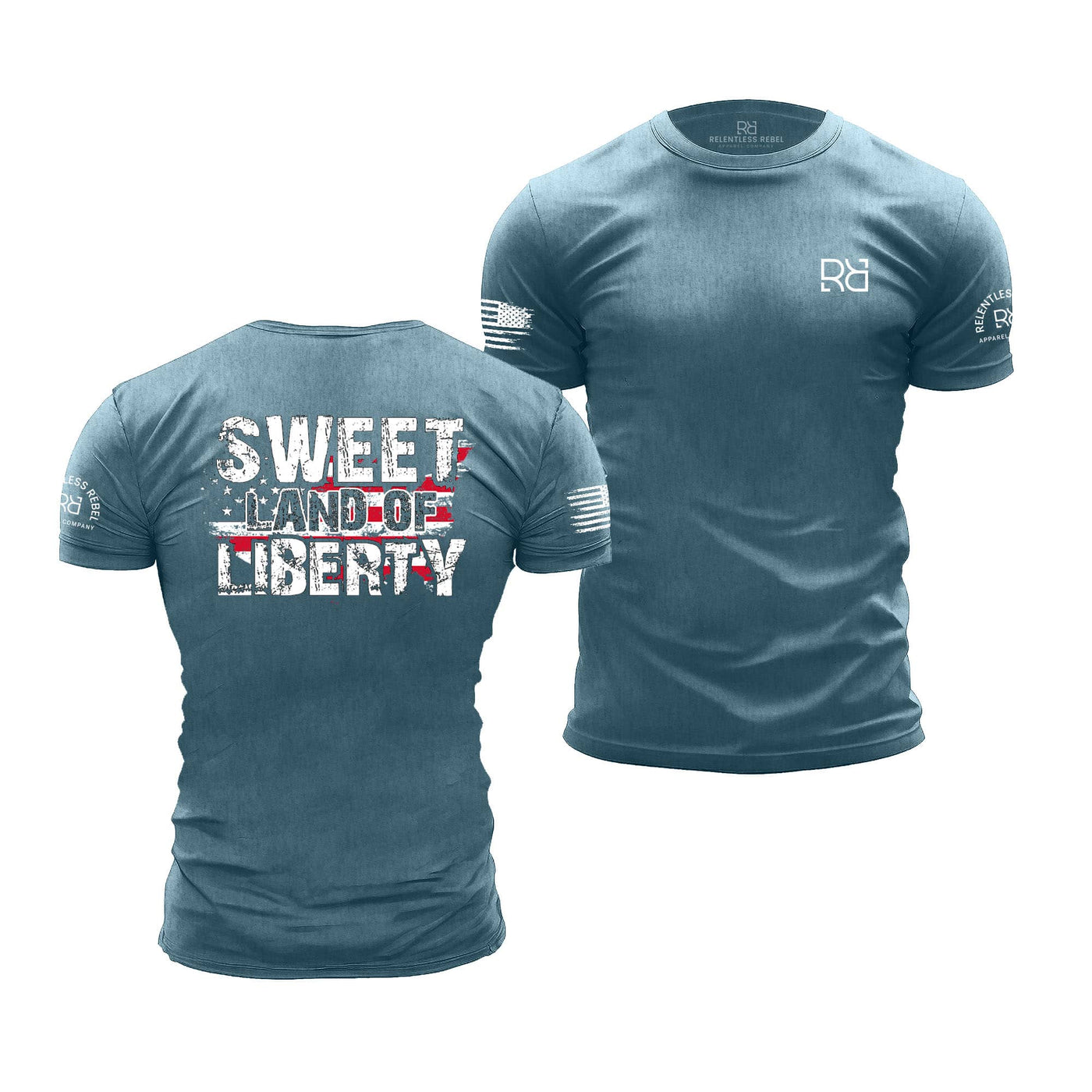 Deep Teal Sweet Land of Liberty - Premium Men's Tee