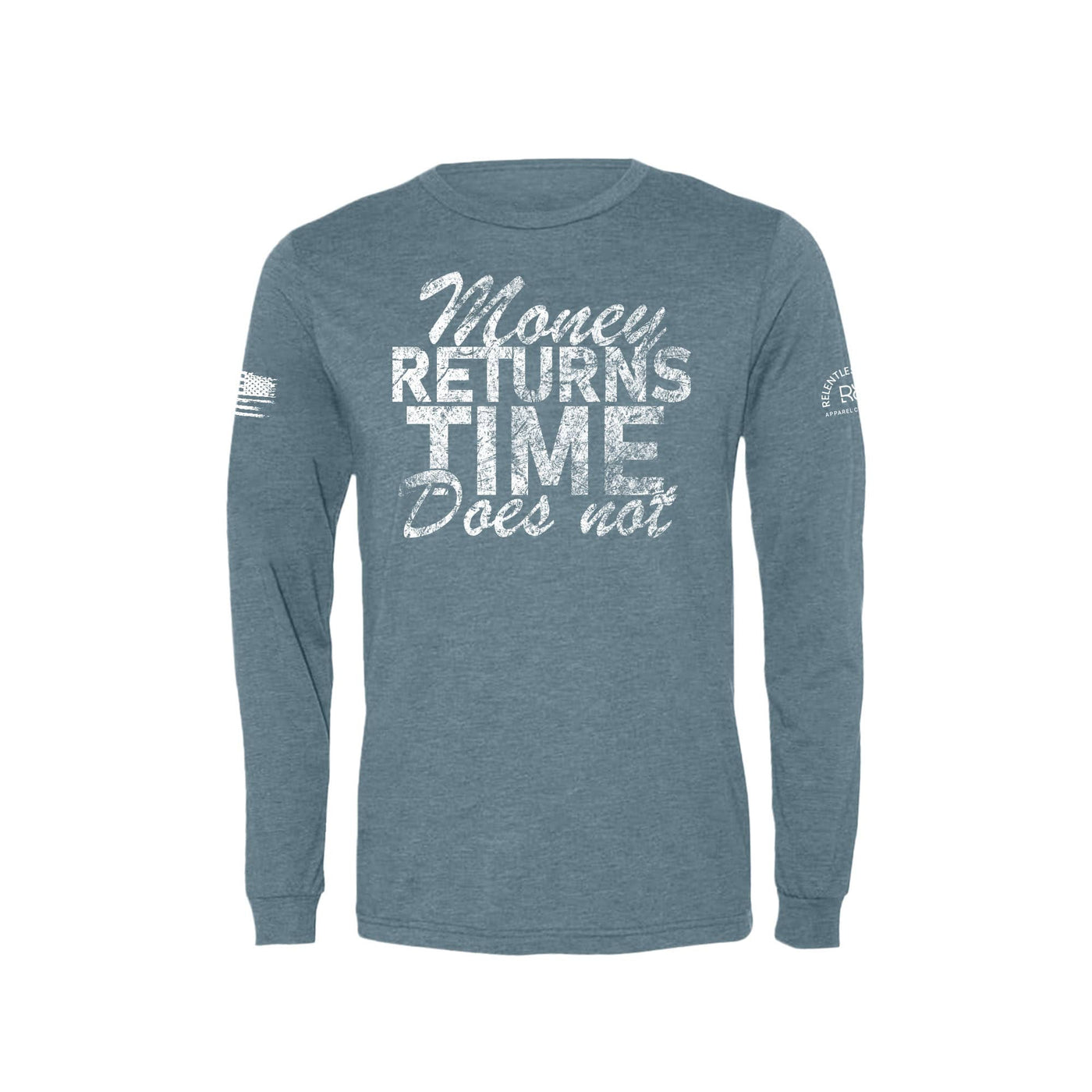 Denim Money Returns Time Does Not Men's Long Sleeve Tee