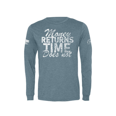 Denim Money Returns Time Does Not Men's Long Sleeve Tee