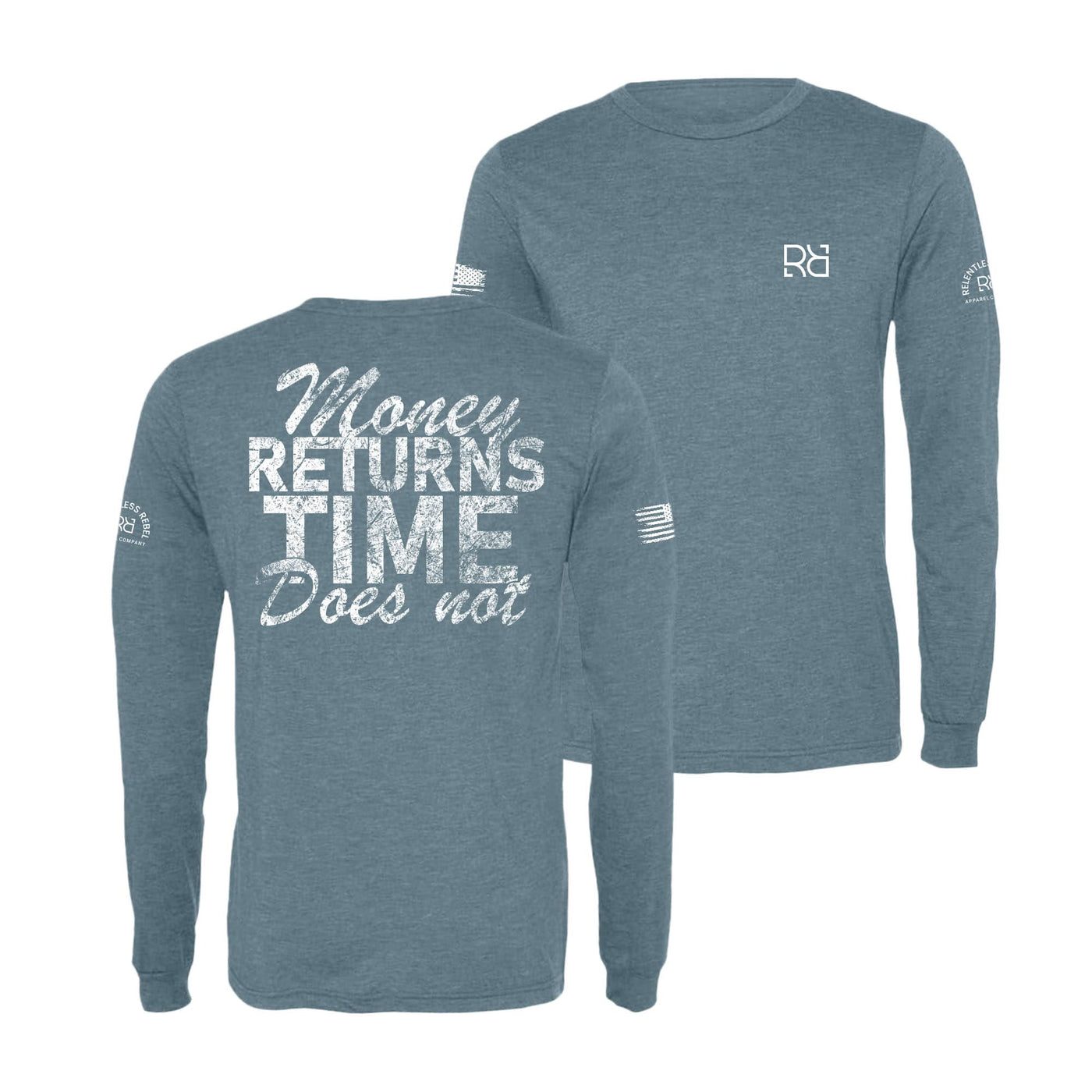 Denim Money Returns Time Does Not Men's Long Sleeve