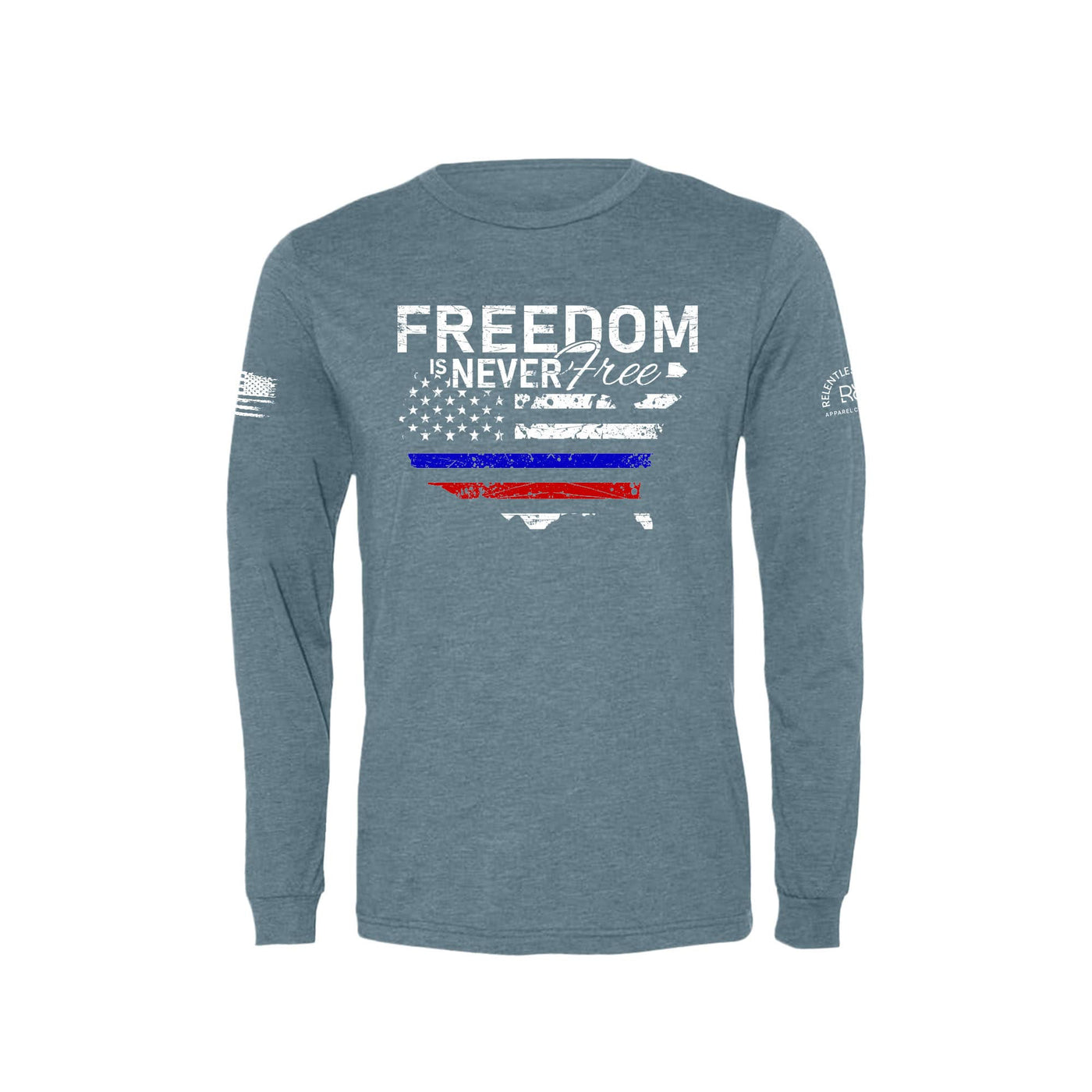 Freedom is Never Free | Image | Front | Men's Triblend Long Sleeve