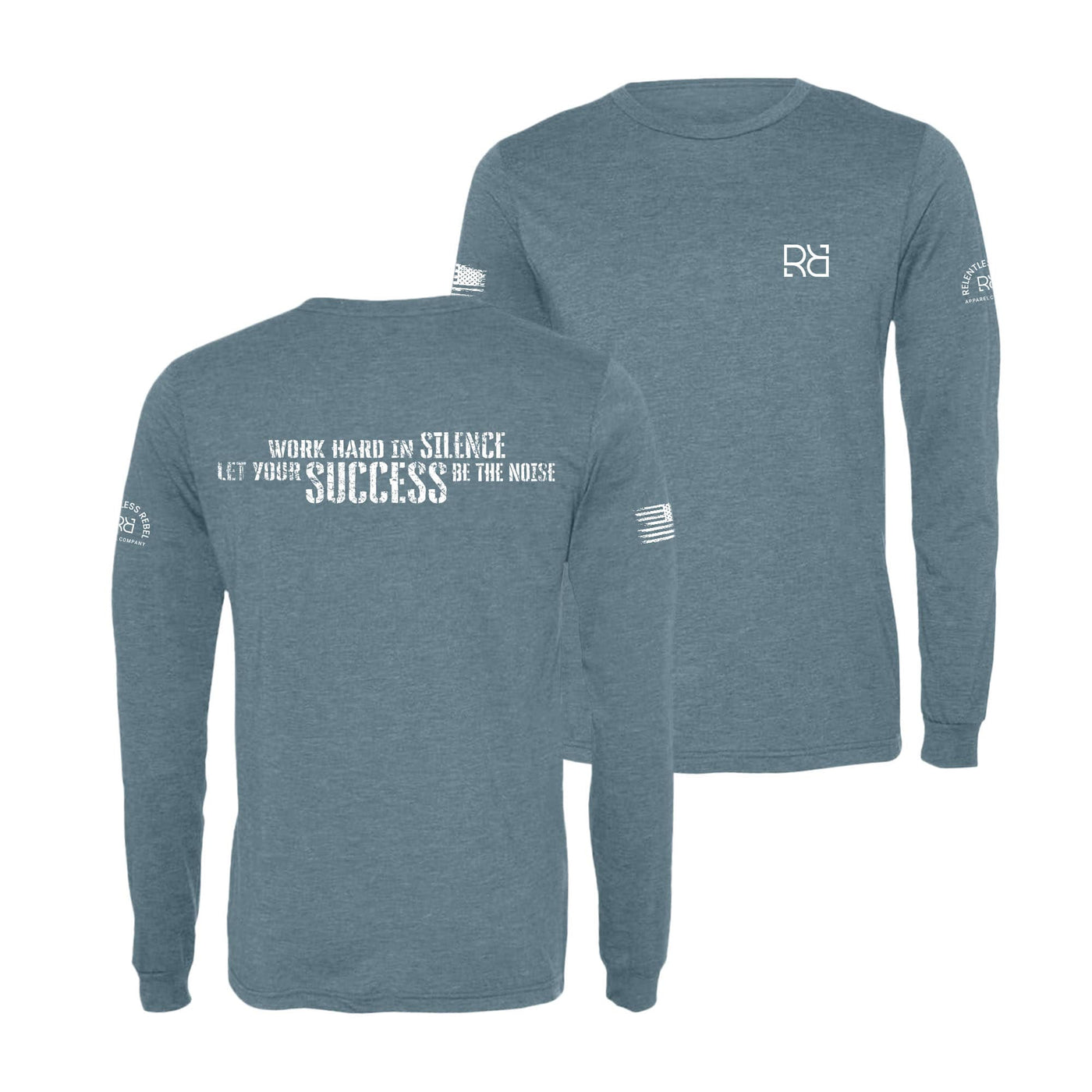 Denim Work Hard in Silence Men's Long Sleeve