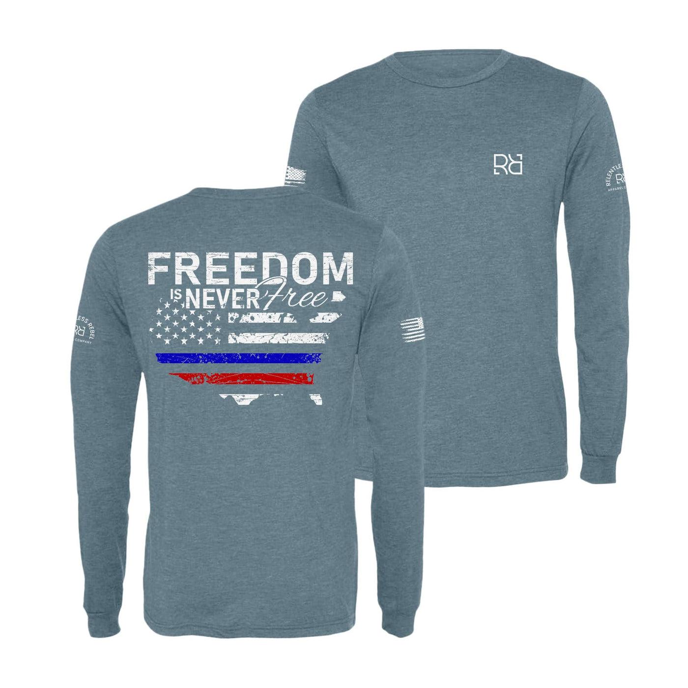 Denim Freedom is Never Free Men's Long Sleeve