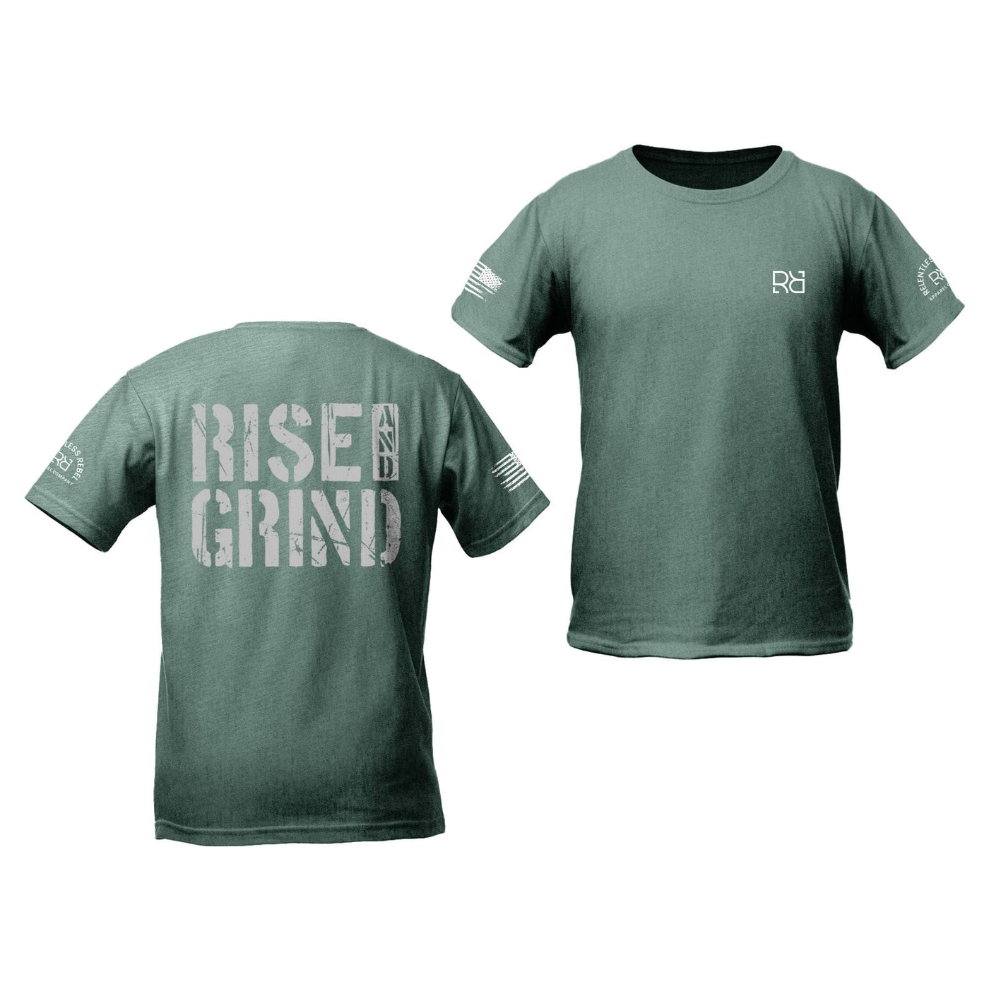 Dusty Blue Rise and Grind Youth Tee