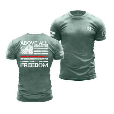 Above All - Freedom | Red Stripe | Premium Men's Tee