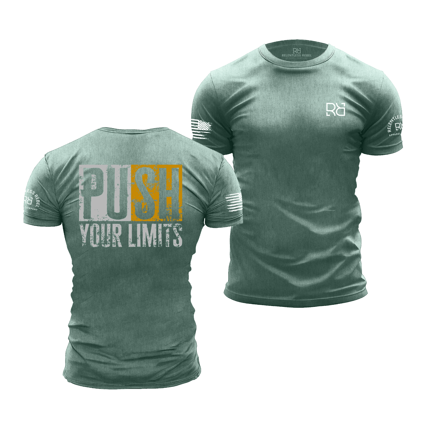 Dusty Blue Push Your Limits | Premium Men's Tee