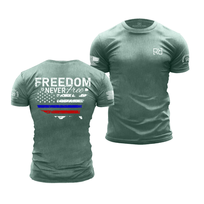 Freedom is Never Free Dusty Blue Men's Tee