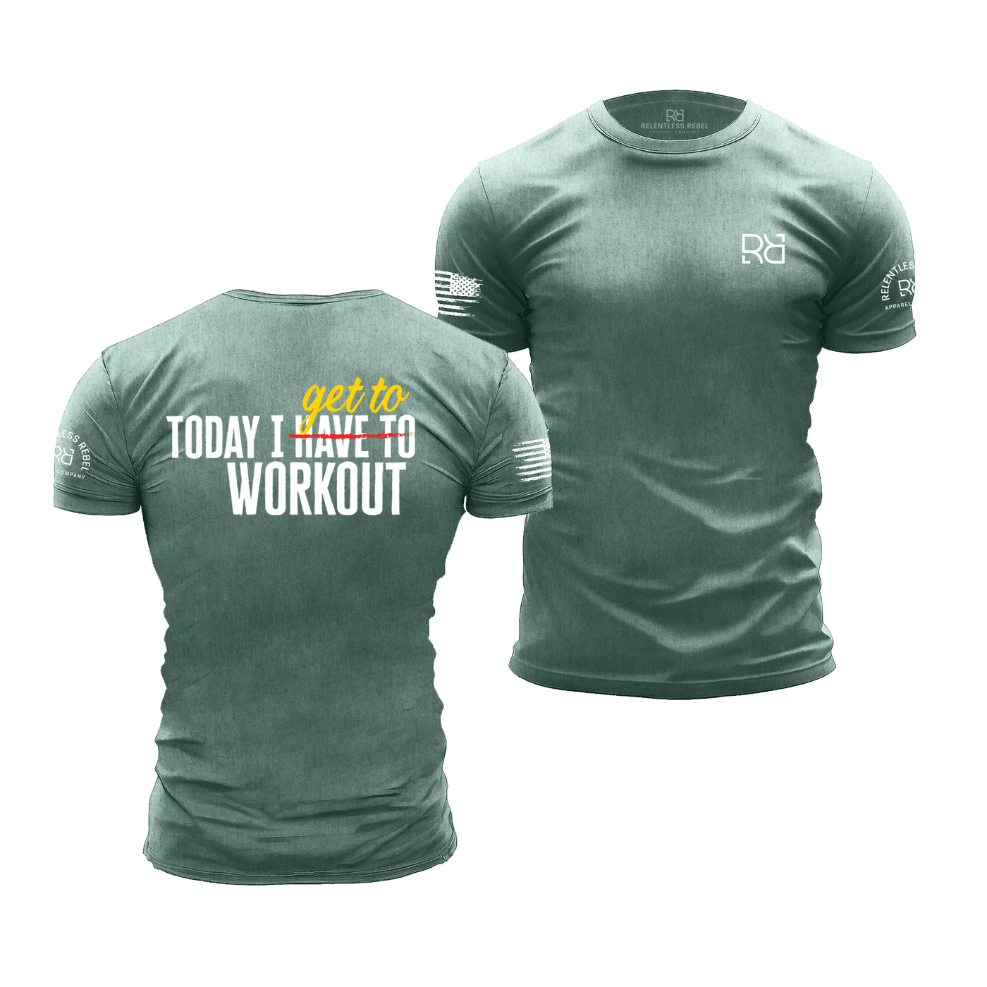 Dusty Blue Today I Get To Work Out | Premium Men's Tee