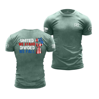 Dusty Blue United We Stand Divided We Fall | Premium Men's Tee