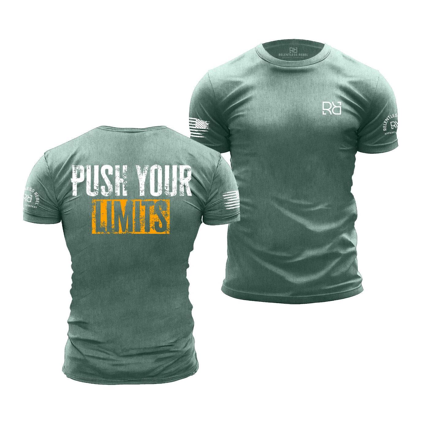 Dusty Blue Push Your Limits | Premium Men's Tee