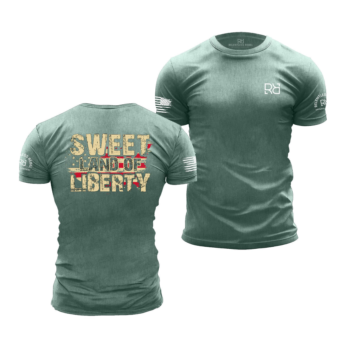 Dusty Blue Sweet Land of Liberty - Premium Men's Tee