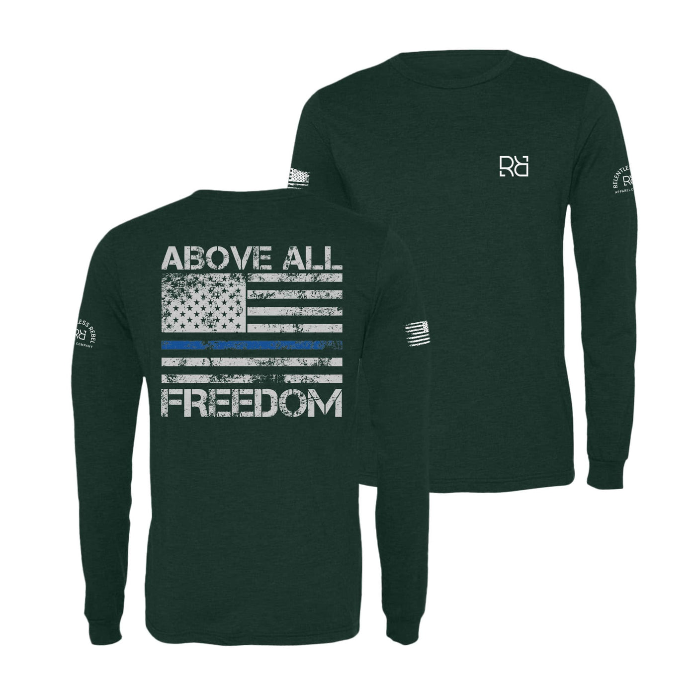 Emerald Above All Freedom Men's Long Sleeve