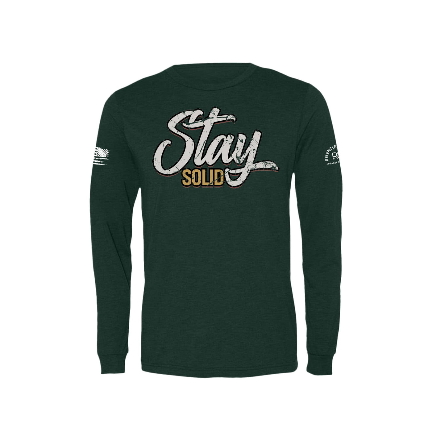 Emerald Stay Solid Men's Long Sleeve Tee