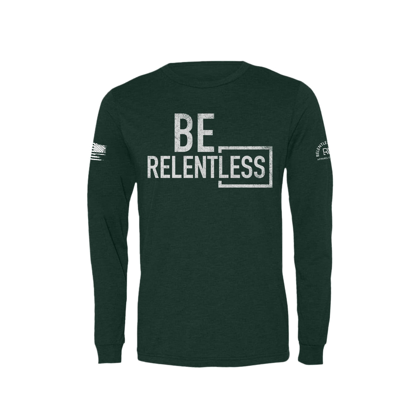 Be Relentless | W | Front | Men's Triblend Long Sleeve