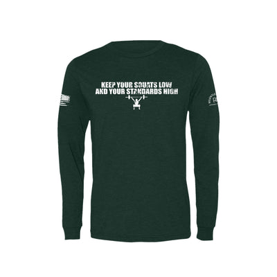 Emerald Keep Your Squats Low Men's Long Sleeve Tee