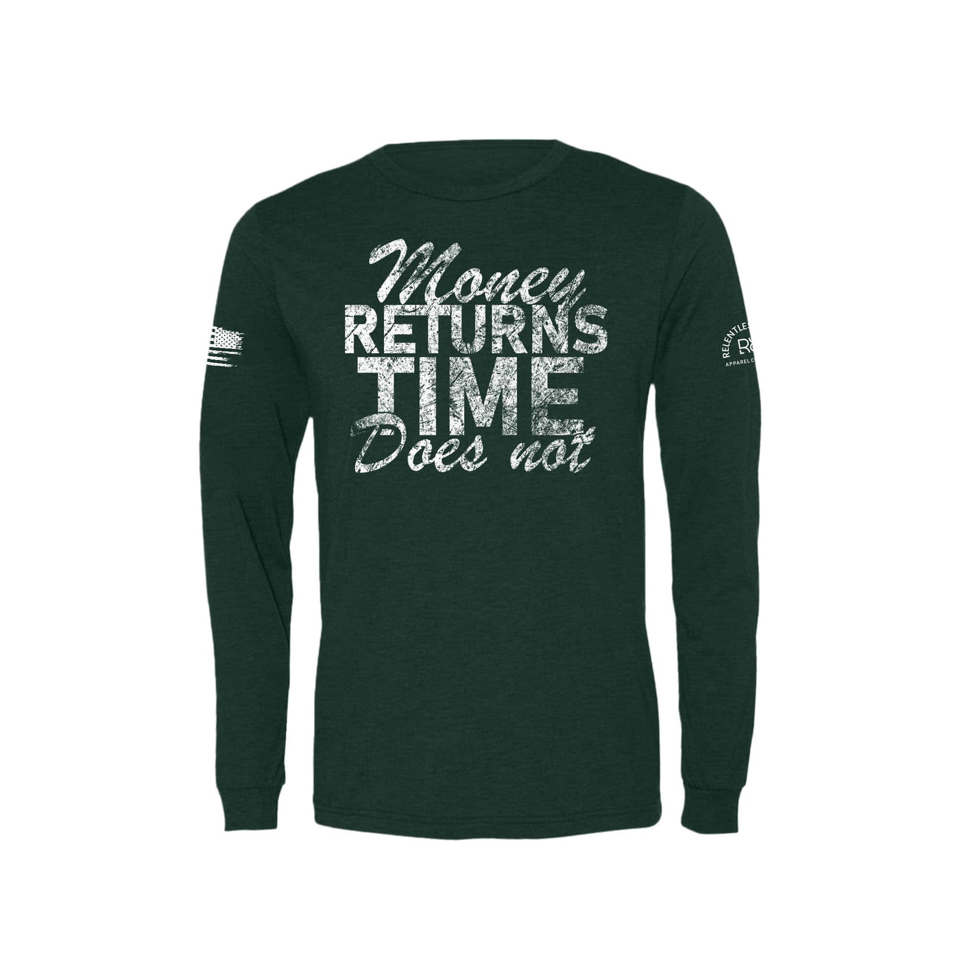 Emerald Money Returns Time Does Not Men's Long Sleeve Tee