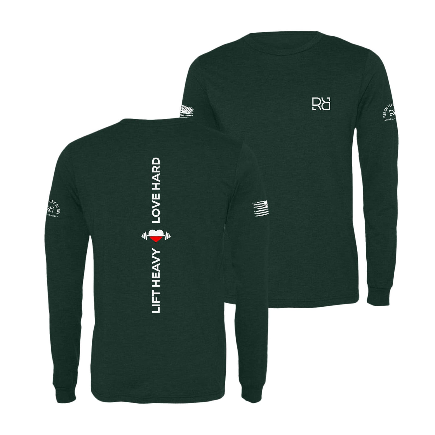 Emerald Lift Heavy Love Hard Men's Long Sleeve