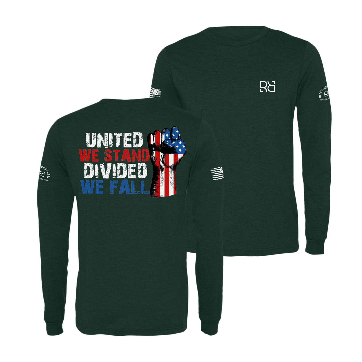 Emerald United We Stand Divided We Fall Men's Long Sleeve