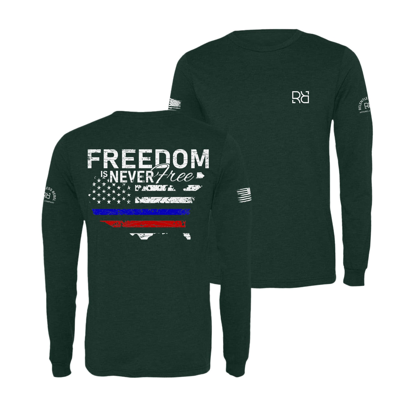 Emerald Freedom is Never Free Men's Long Sleeve