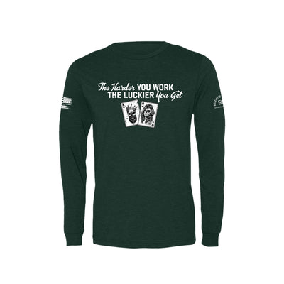 Emerald The Harder You Work The Luckier You Get Men's Long Sleeve Tee