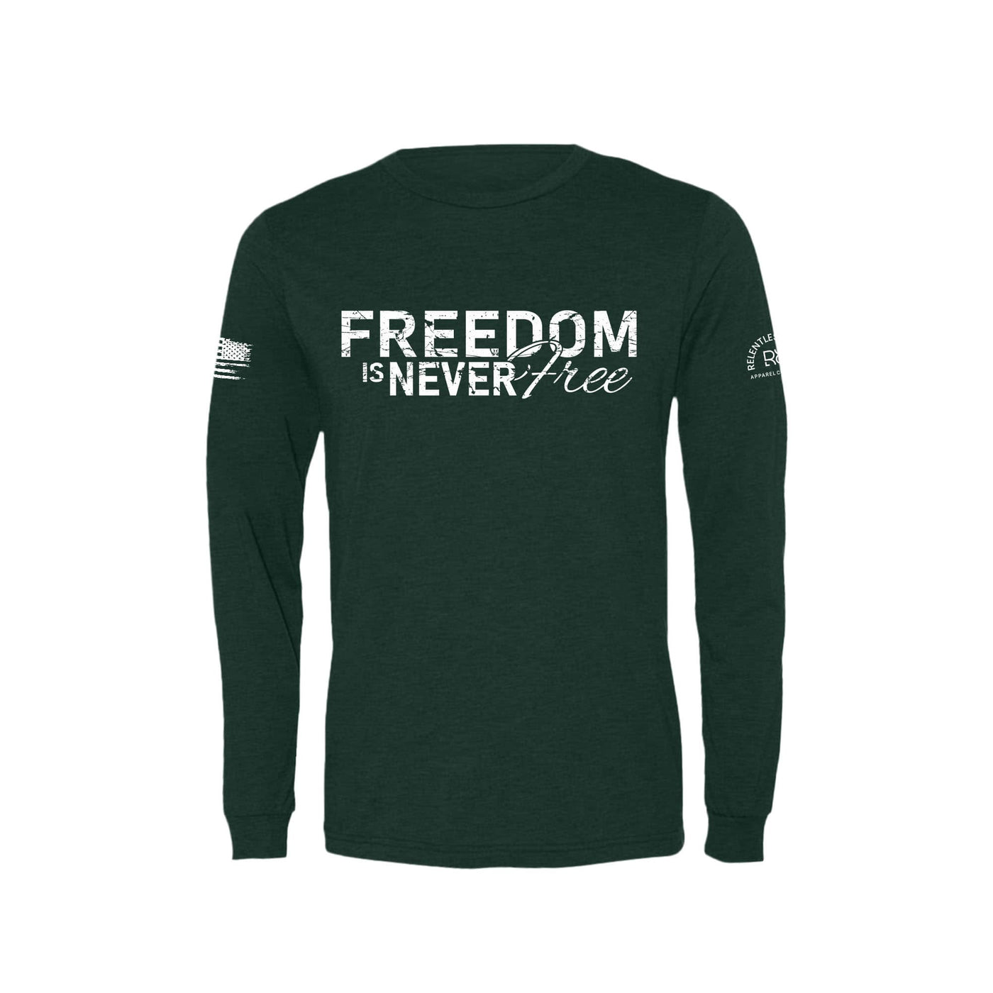 Emerald Freedom is Never Free Men's Long Sleeve Tee