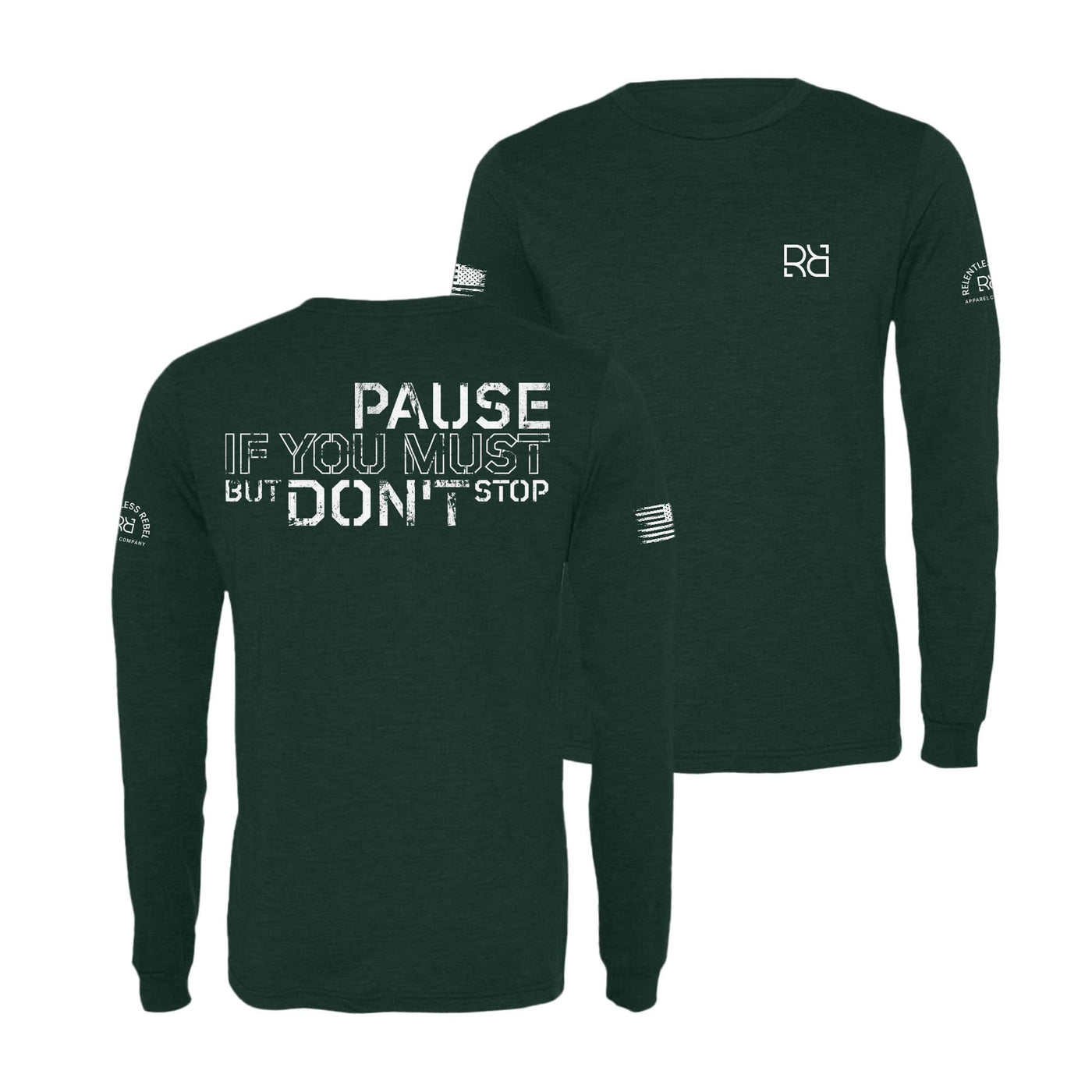 Emerald Pause if you must Men's Dri Fit Long Sleeve