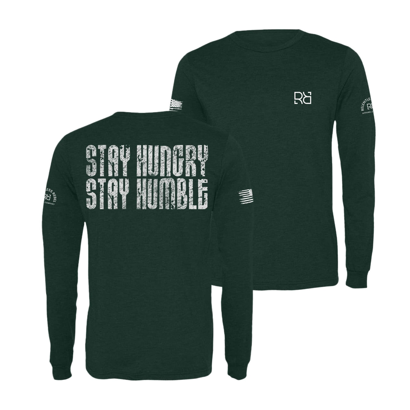 Emerald Stay Hungry Say Humble Men's Dri Fit Long Sleeve